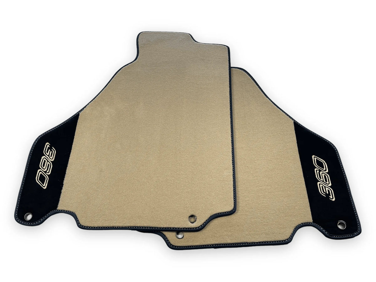 Beige Floor Mats For Ferrari 360 Modena 1999-2005 With Alcantara Leather - AutoWin