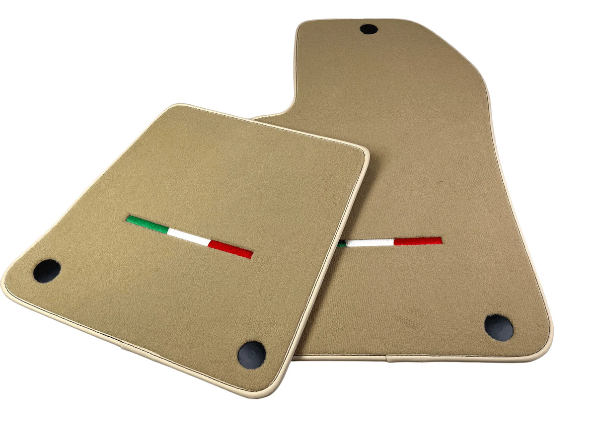 Beige Floor Mats For Ferrari 599 Coupe 2006-2012 Italian Edition - AutoWin