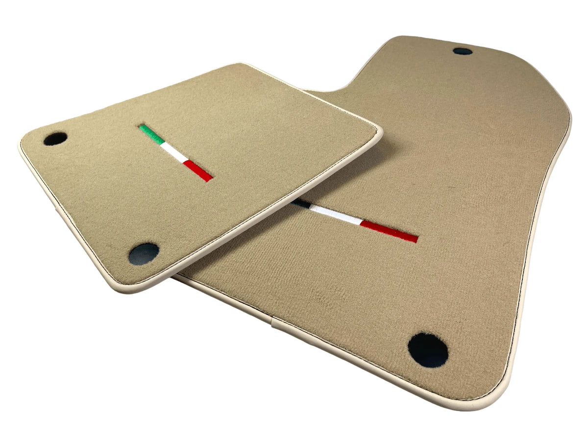 Beige Floor Mats For Ferrari 599 Coupe 2006-2012 Italian Edition - AutoWin