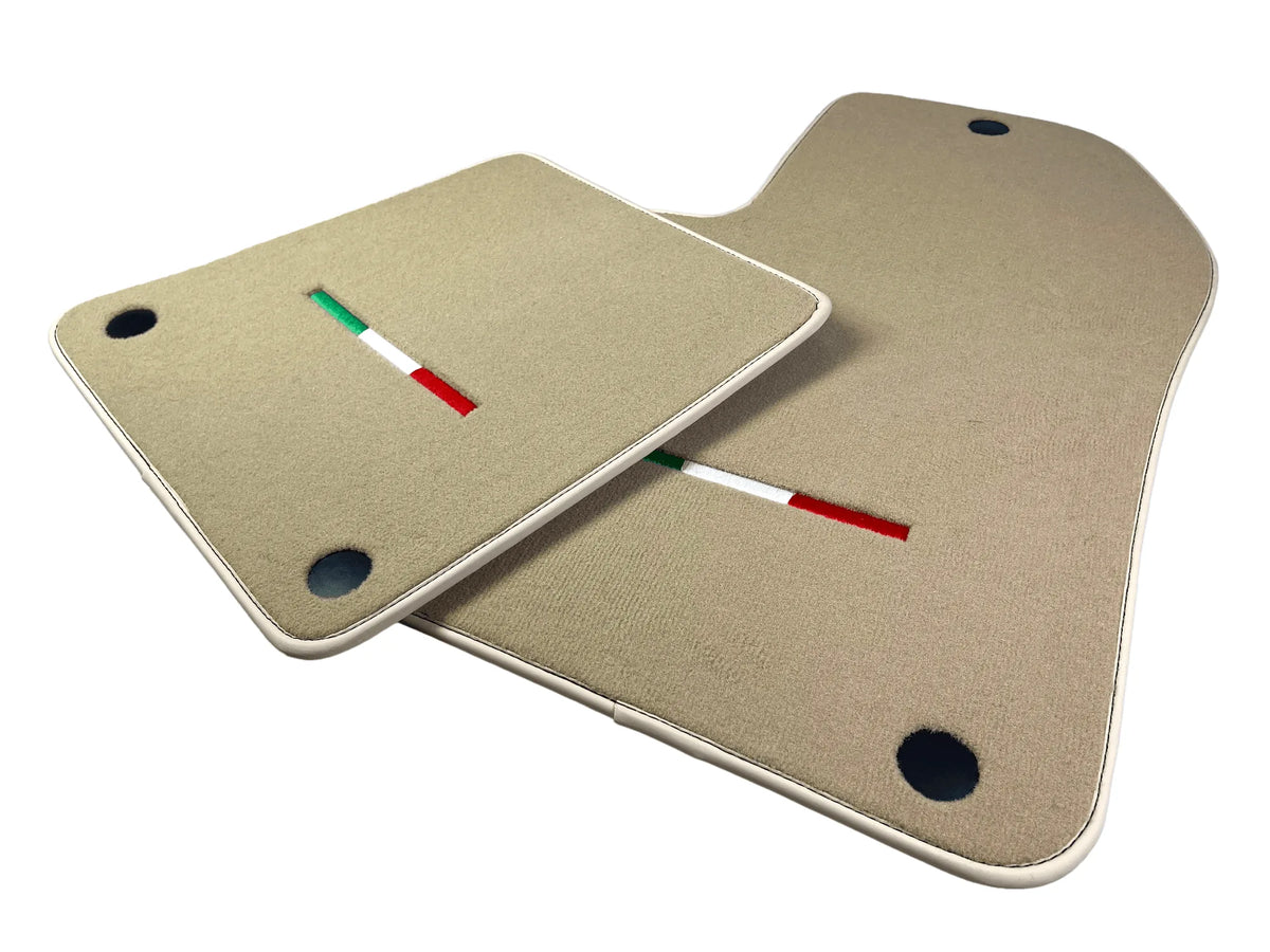 Beige Floor Mats For Ferrari 599 Coupe 2006-2012 Italian Edition - AutoWin