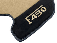 Beige Floor Mats For Ferrari F430 2004-2009 With Alcantara Leather - AutoWin