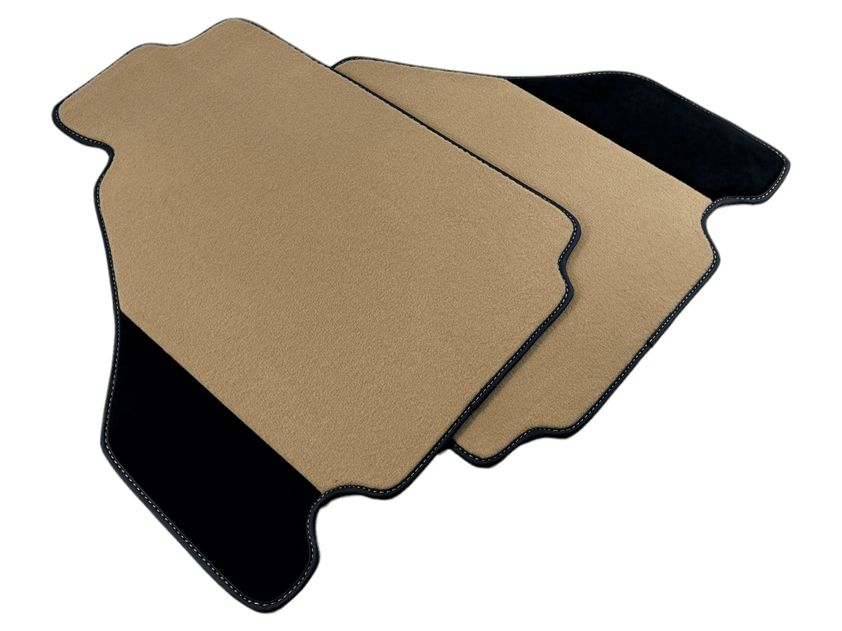 Beige Floor Mats For Ferrari F430 2004-2009 With Alcantara Leather - AutoWin