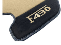 Beige Floor Mats For Ferrari F430 2004-2009 With Alcantara Leather - AutoWin