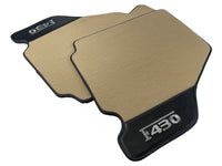 Beige Floor Mats For Ferrari F430 2004-2009 With Carbon Fiber Leather - AutoWin