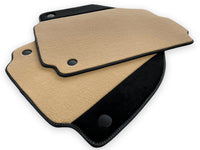 Beige Floor Mats For Ferrari F8 Spider 2019-2022 With Alcantara Leather - AutoWin