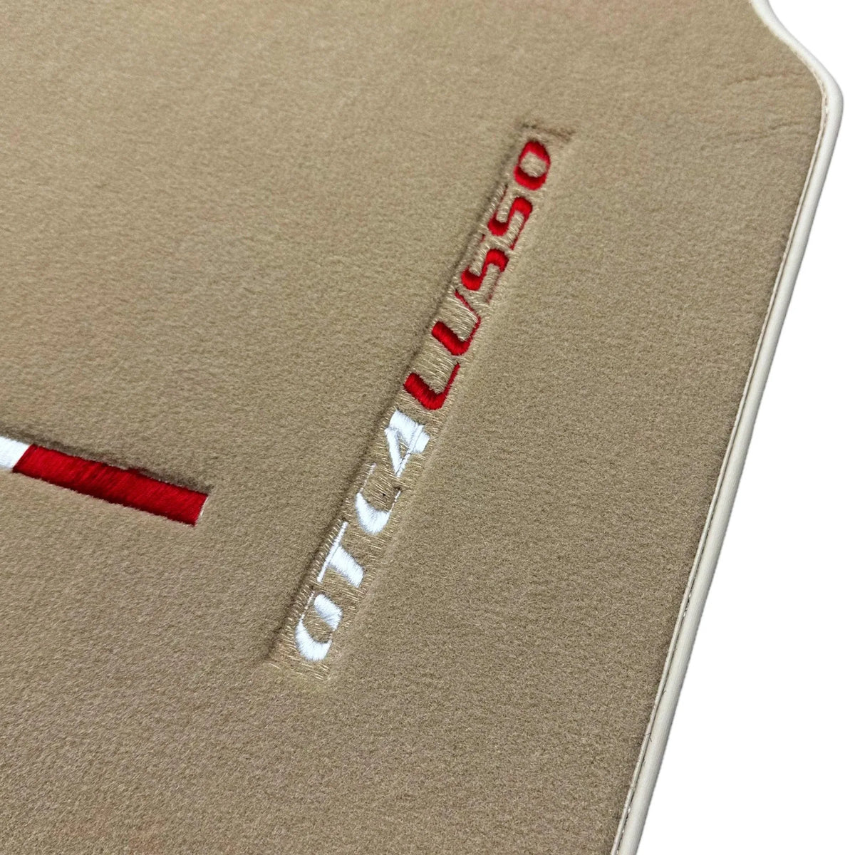 Beige Floor Mats for Ferrari GTC4 Lusso (2016-2023) Italian Edition - AutoWin
