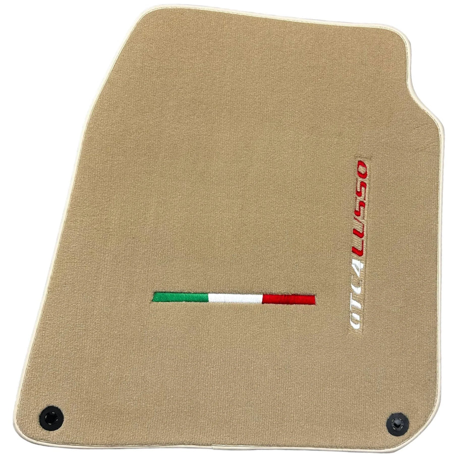Beige Floor Mats for Ferrari GTC4 Lusso (2016-2023) Italian Edition - AutoWin