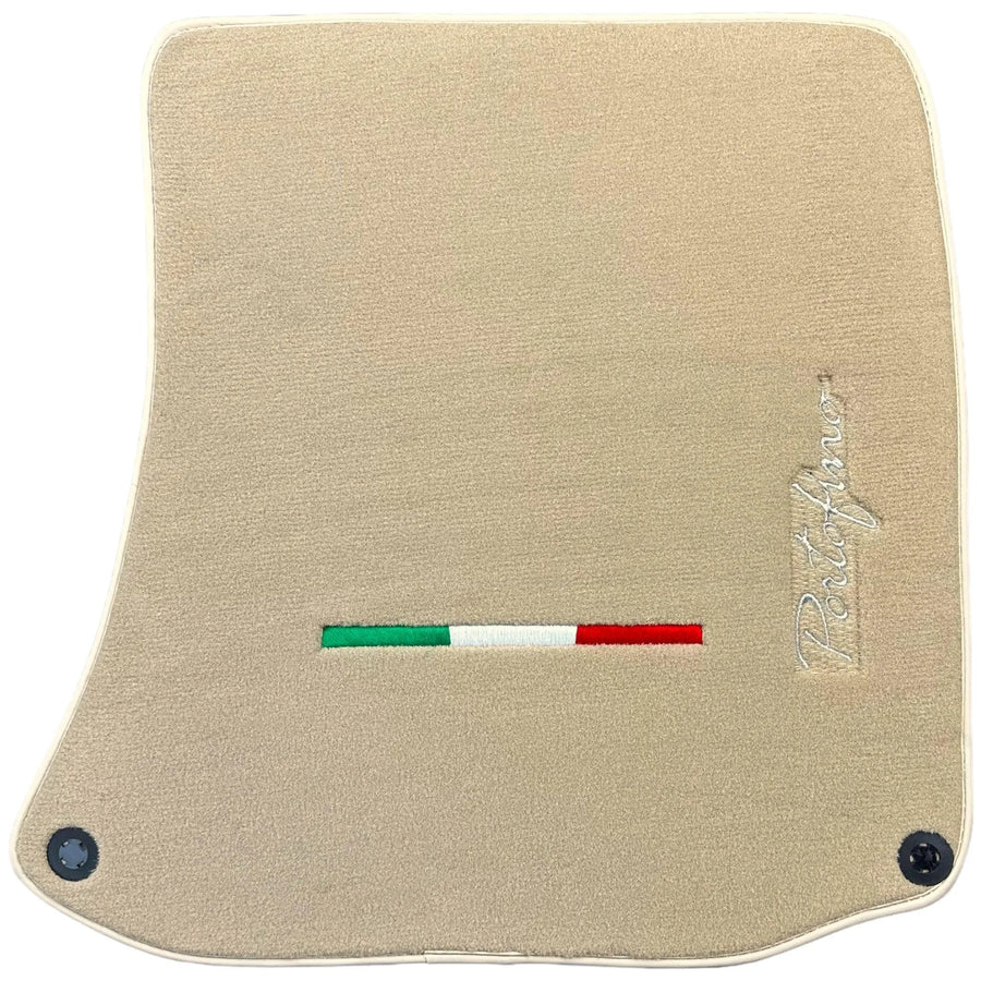 Beige Floor Mats for Ferrari Portofino (2018-2023) Italian Edition - AutoWin