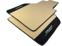 Beige Floor Mats for Lamborghini Diablo 1990-2001 With Alcantara Leather - AutoWin