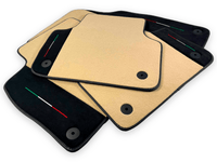 Beige Floor Mats For Lamborghini Urus With Alcantara Leather - AutoWin