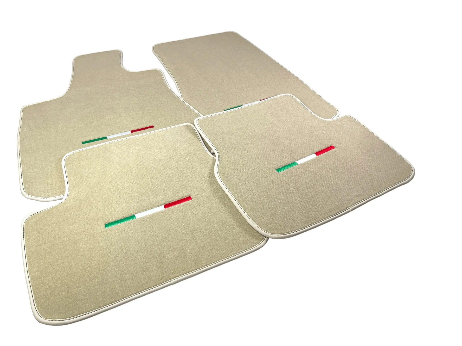 Beige Floor Mats For Maserati Ghibli 2013-2022 Italy Edition - AutoWin