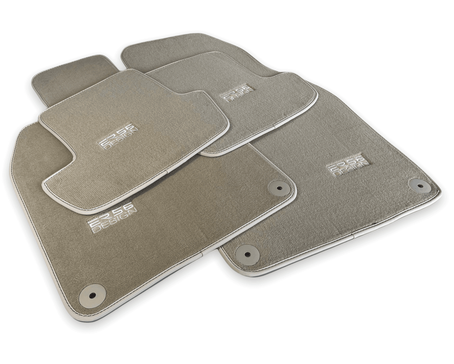 Beige Floor Mats for Porsche Taycan (2019-2023) | ER56 Design - AutoWin