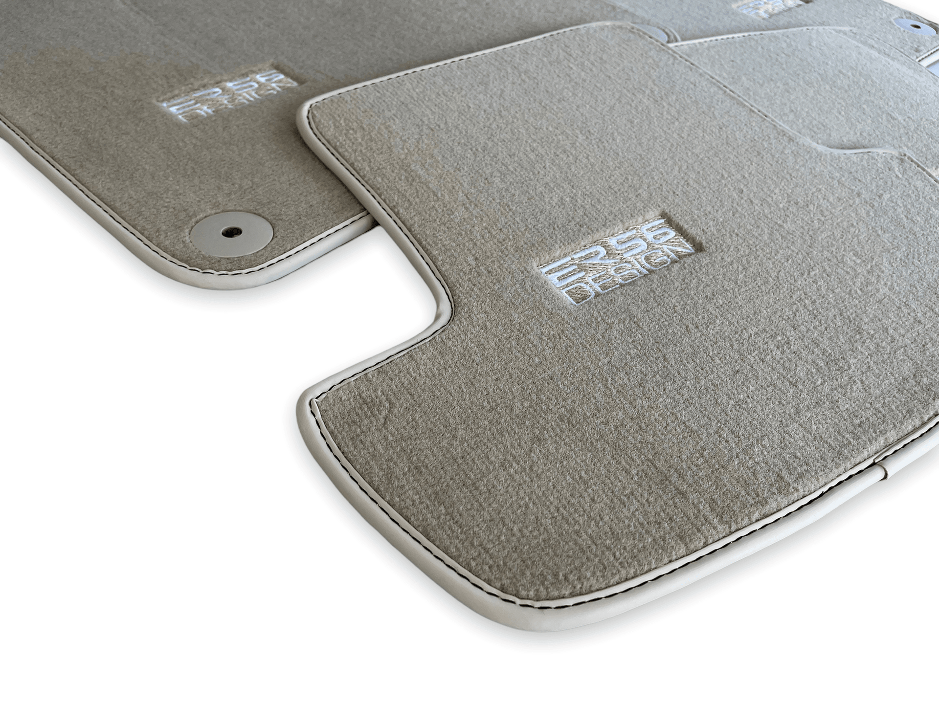 Beige Floor Mats for Porsche Taycan (2019-2023) | ER56 Design - AutoWin