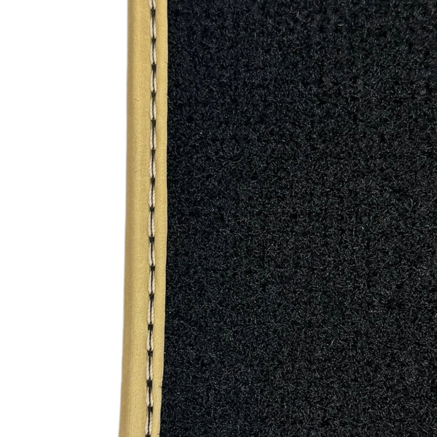 Black Alcantara Floor Mats for Ferrari F430 (2004-2009) - Red Sewing - AutoWin