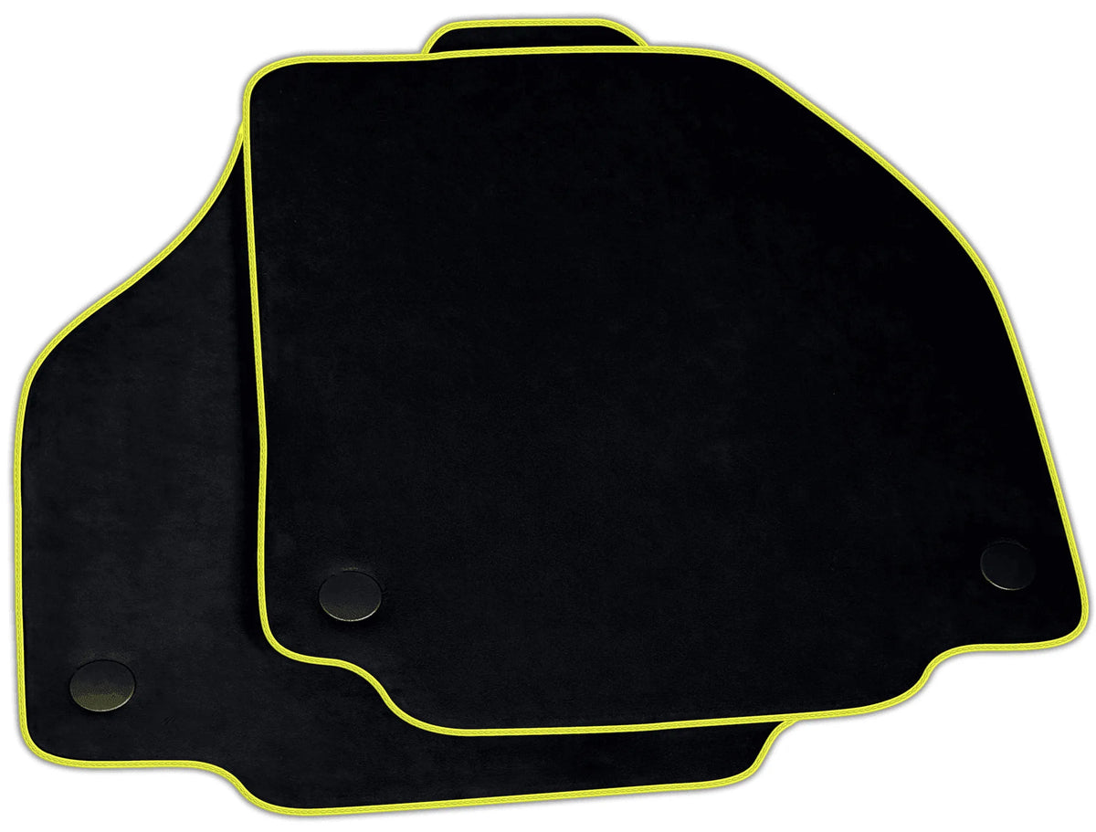 Black Alcantara Floor Mats for Ferrari F8 Tributo (2019-2023) | Various Trim Colors