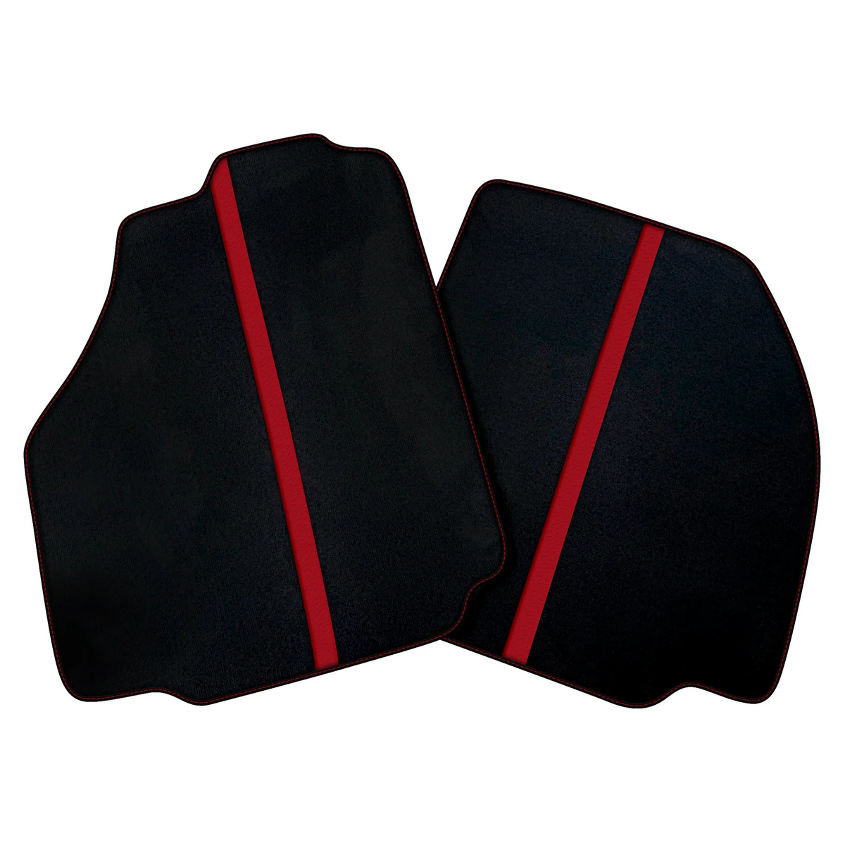 Black Car Floor Mats with Leather Line for Ferrari F8 Tributo (2019-2023) | Various Colors