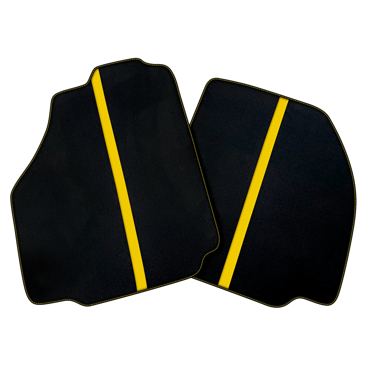 Black Car Floor Mats with Leather Line for Ferrari F8 Tributo (2019-2023) | Various Colors