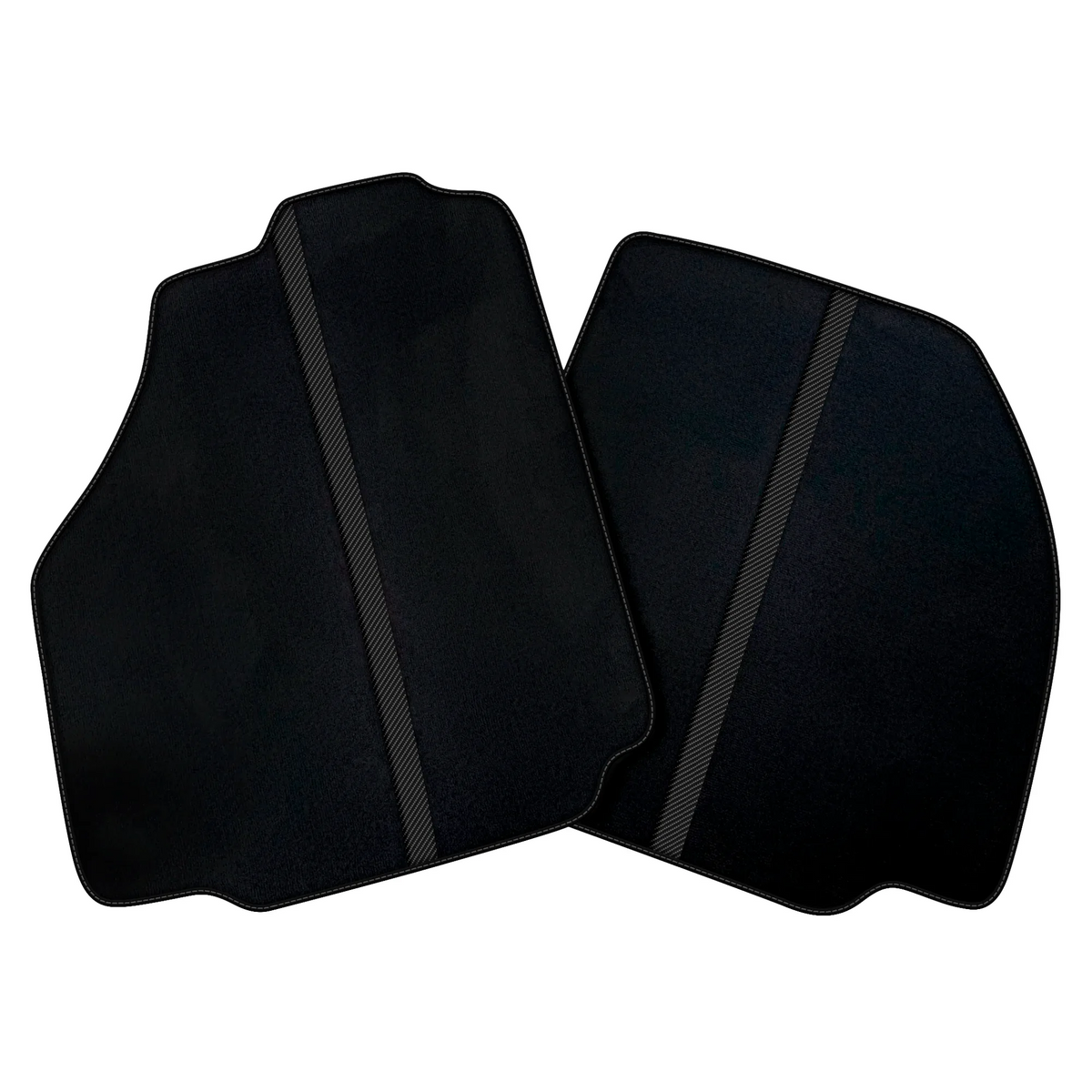 Black Car Floor Mats with Leather Line for Ferrari F8 Tributo (2019-2023) | Various Colors