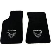 Black Floor Mats Beige Trim for Pontiac FireBird (1970-1981) Trans Am - AutoWin