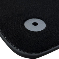 Black Floor Mats for A4 - B9 Avant (2019-2023) | "NO STEPS" Fluorescent Logo - AutoWin