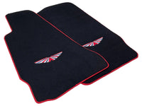 Black Floor Mats For Aston Martin DB11 (2016–2023) Red Trim - AutoWin