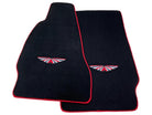 Black Floor Mats For Aston Martin Vanquish (2012–2018) Red Trim - AutoWin