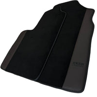 Black Floor Mats for Bentley Continental GT (2003–2011) with Dark Brown Leather | ER56 Design - AutoWin