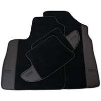 Black Floor Mats for Bentley Continental GT (2003–2011) with Dark Brown Leather | ER56 Design - AutoWin