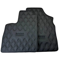 Black Floor Mats for Bentley Continental GT (2003–2011) with Leather | ER56 Design - AutoWin
