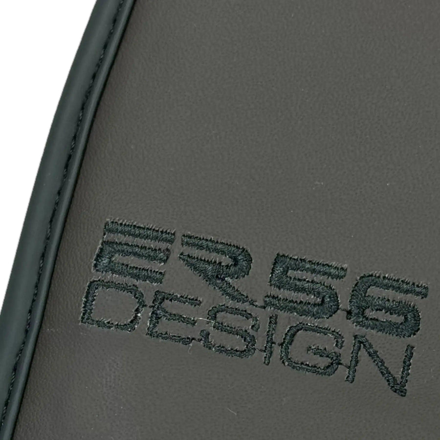 Black Floor Mats for Bentley Continental GT (2011–2018) with Dark Brown Leather | ER56 Design - AutoWin