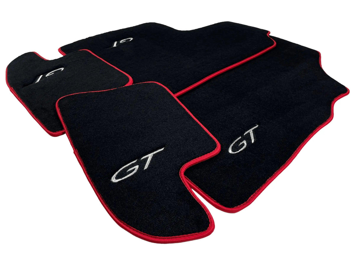 Black Floor Mats For Bentley Continental GT (2011–2018) With Red Trim - AutoWin