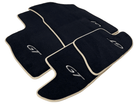 Black Floor Mats For Bentley Continental GTC (2006–2011) With Beige Trim - AutoWin