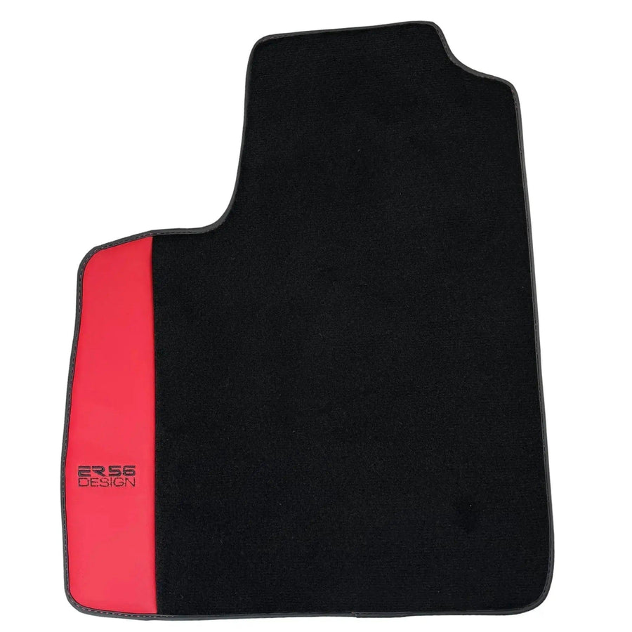 Black Floor Mats for Bentley Continental GTC (2011–2018) with Red Leather | ER56 Design - AutoWin