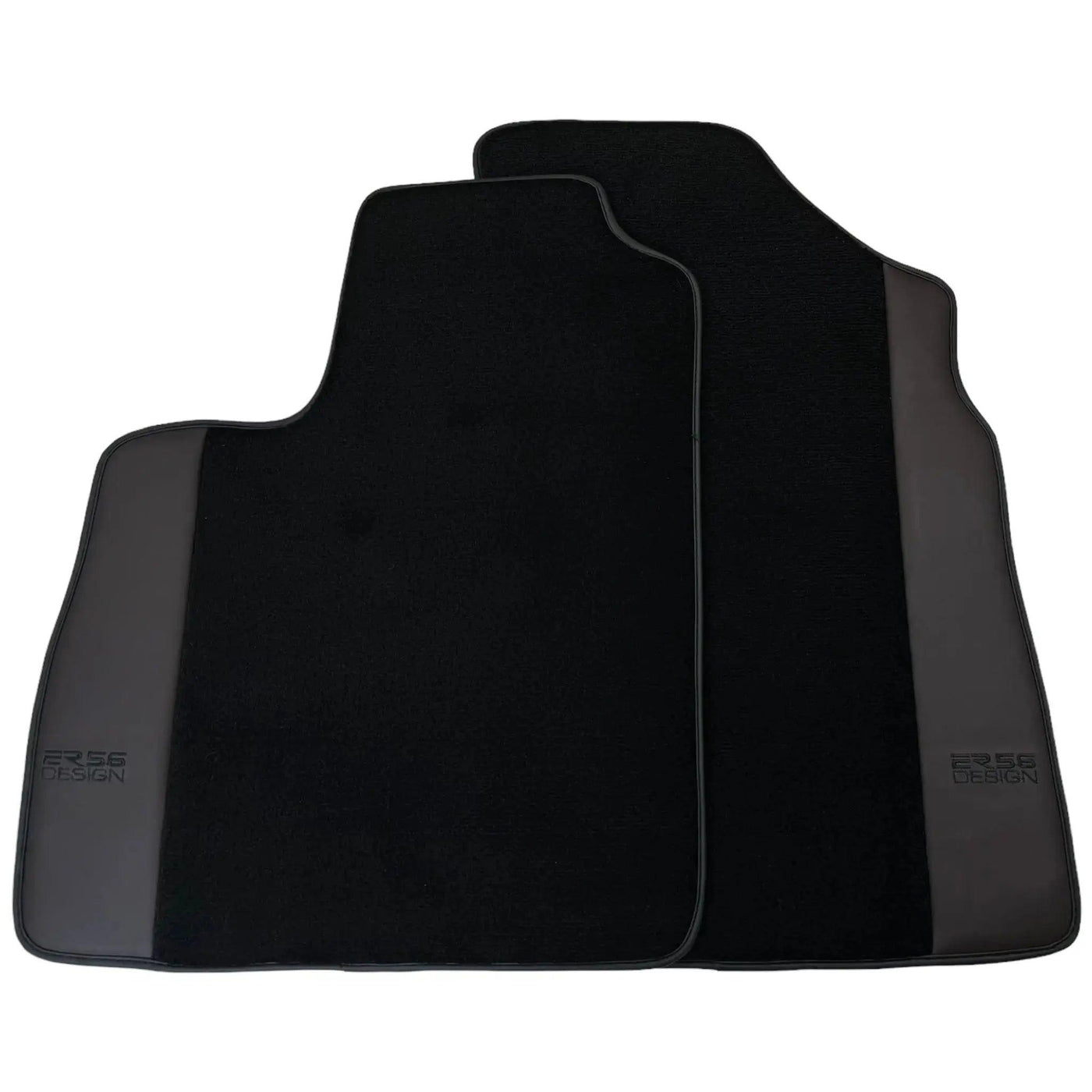 Black Floor Mats for Bentley Continental GTC (2018–2023) with Dark Brown Leather | ER56 Design - AutoWin