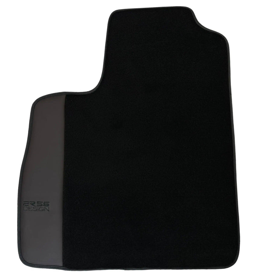 Black Floor Mats for Bentley Continental GTC (2018–2023) with Dark Brown Leather | ER56 Design - AutoWin