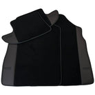 Black Floor Mats for Bentley Continental GTC (2018–2023) with Dark Brown Leather | ER56 Design - AutoWin