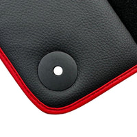 Black Floor Mats for Bentley Flying Spur (2005-2013) with Leather | Red Trim - AutoWin