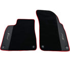 Black Floor Mats for Bentley Flying Spur (2005-2013) with Leather | Red Trim - AutoWin