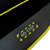 Black Floor Mats For BMW 3 Series E92 | Fighter Jet Edition | Yellow Trim - AutoWin
