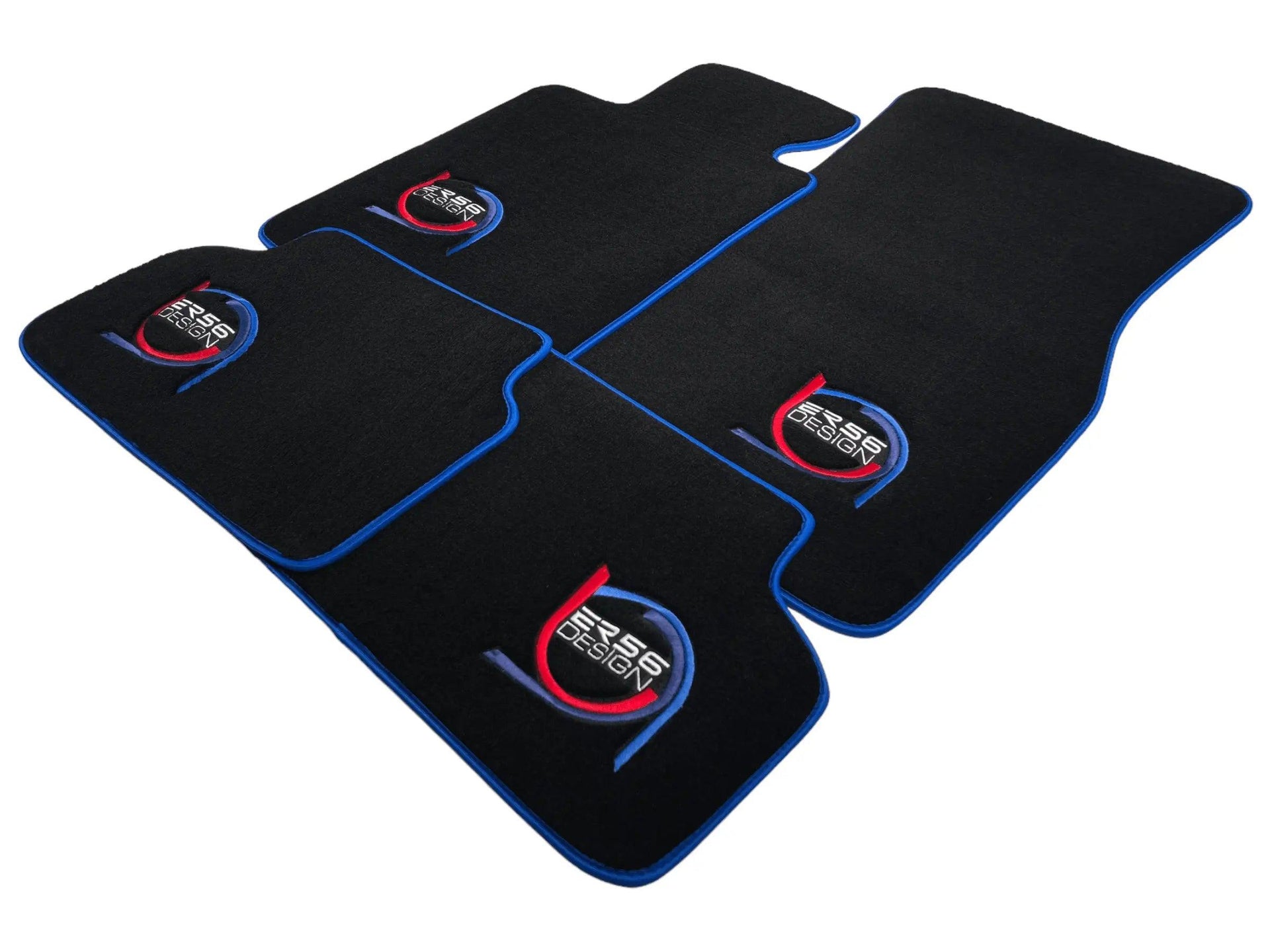 Black Floor Mats For BMW 4 Series G26 Gran Coupe ER56 Design Limited Edition Blue Trim - AutoWin