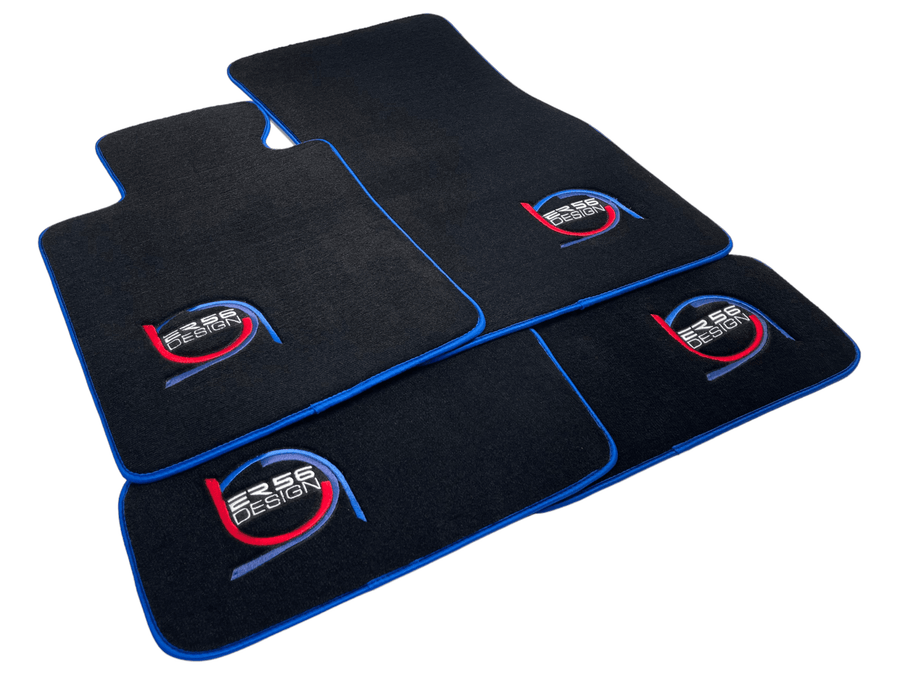 Black Floor Mats For BMW G61 (2023-2026) Touring ER56 Design Limited Edition Blue Trim - AutoWin
