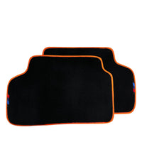 Black Floor Mats For BMW M5 G90 (2023-2026) Sedan | Orange Trim - AutoWin