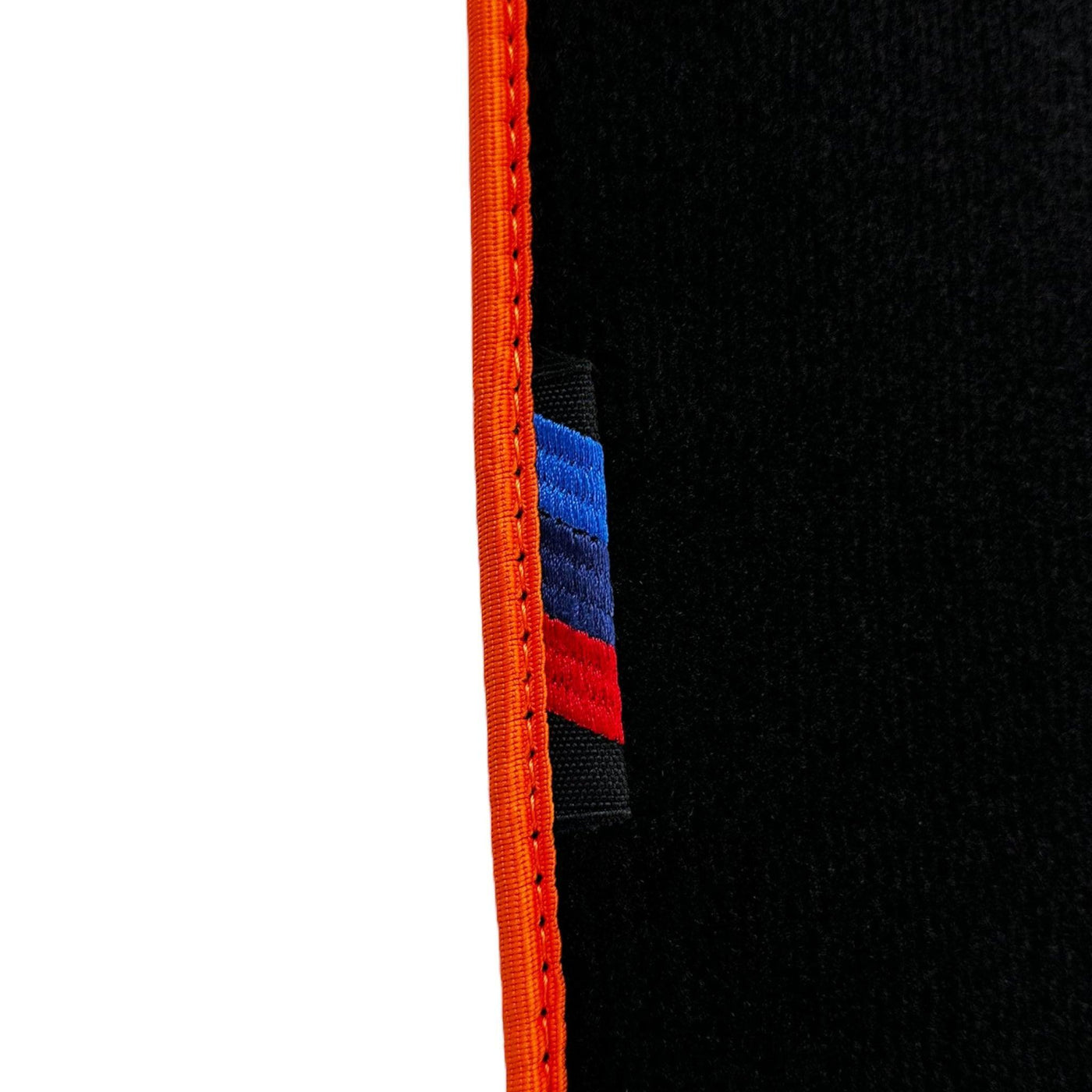 Black Floor Mats For BMW 5 Series G30 | Orange Trim - AutoWin