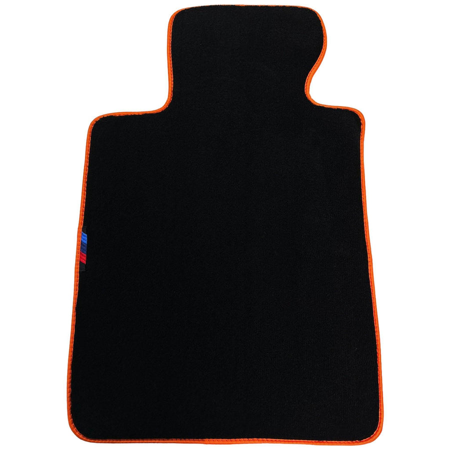 Black Floor Mats For BMW G61 (2023-2026) Touring | Orange Trim - AutoWin