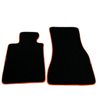 Black Floor Mats For BMW Gran Tourer F46 (2015-2022) 5 Seats | Orange Trim - AutoWin