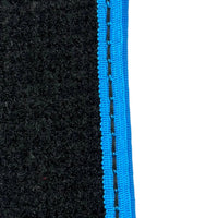 Black Floor Mats For BMW 1 Series F70 | Sky Blue Trim - AutoWin