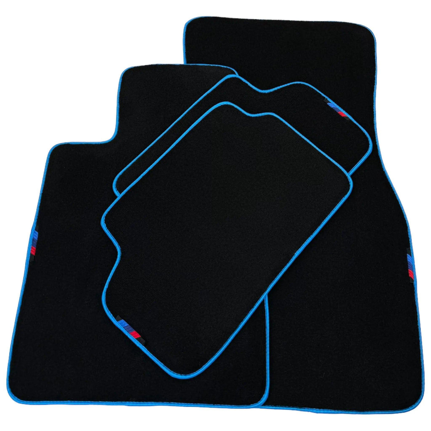 Black Floor Mats For BMW U06 (2022-2026) | Sky Blue Trim - AutoWin