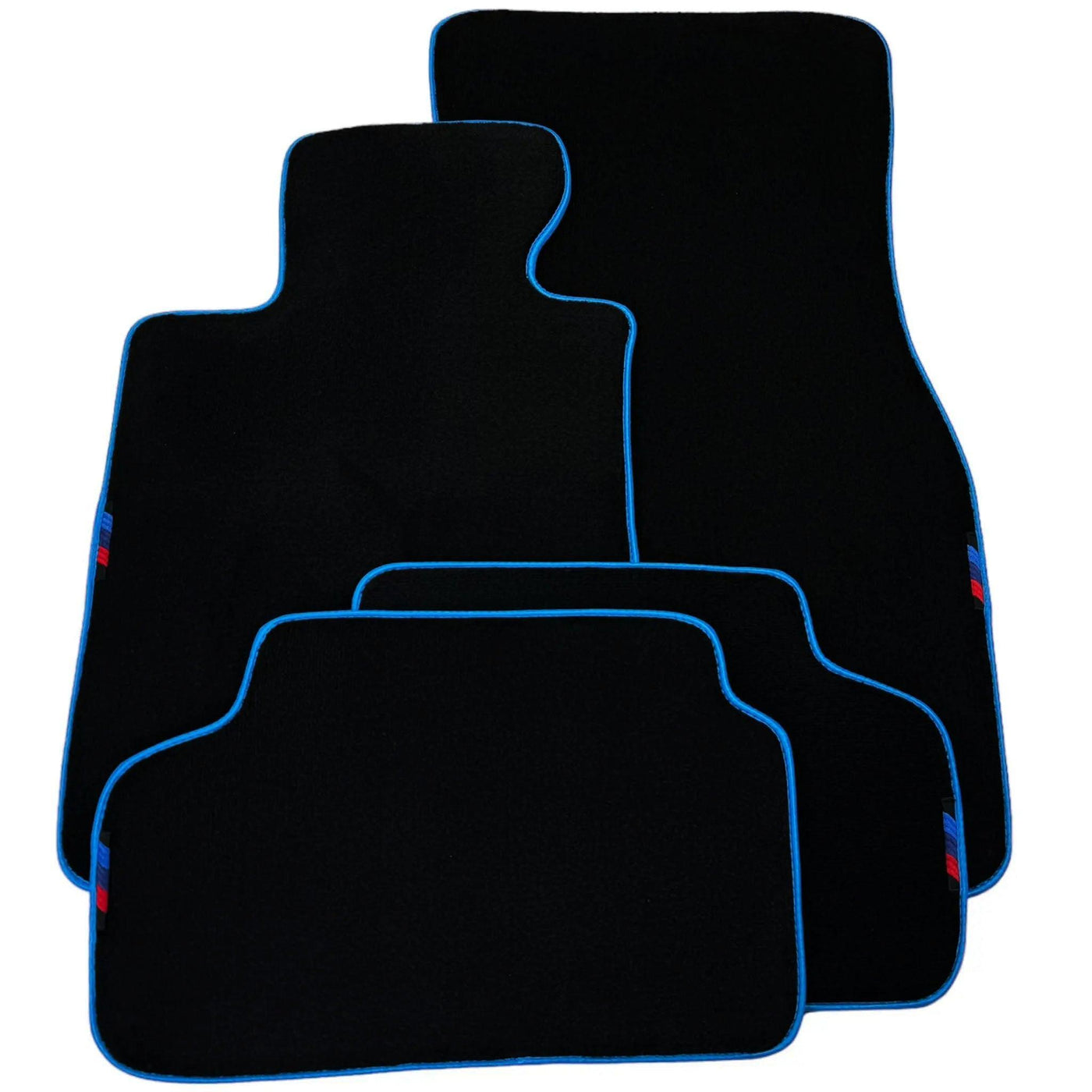 Black Floor Mats For BMW U06 (2022-2026) | Sky Blue Trim - AutoWin