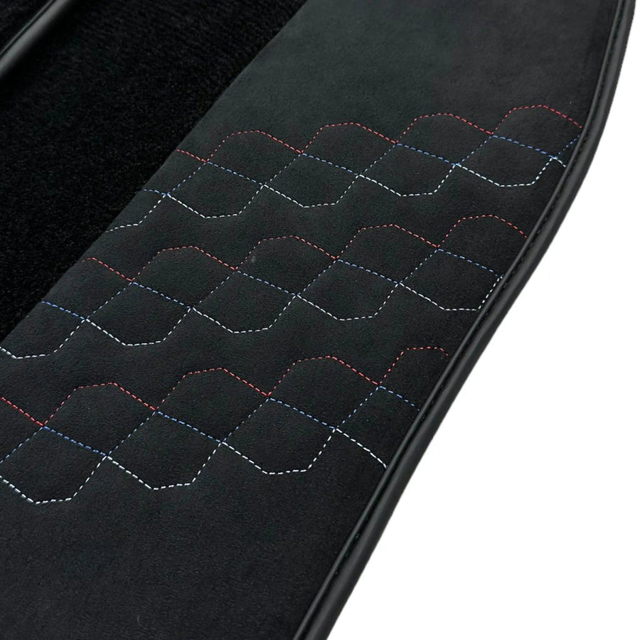 Black Floor Mats for BMW 2 Series M5 G90 (2023-2026) Sedan with Alcantara Leather - AutoWin