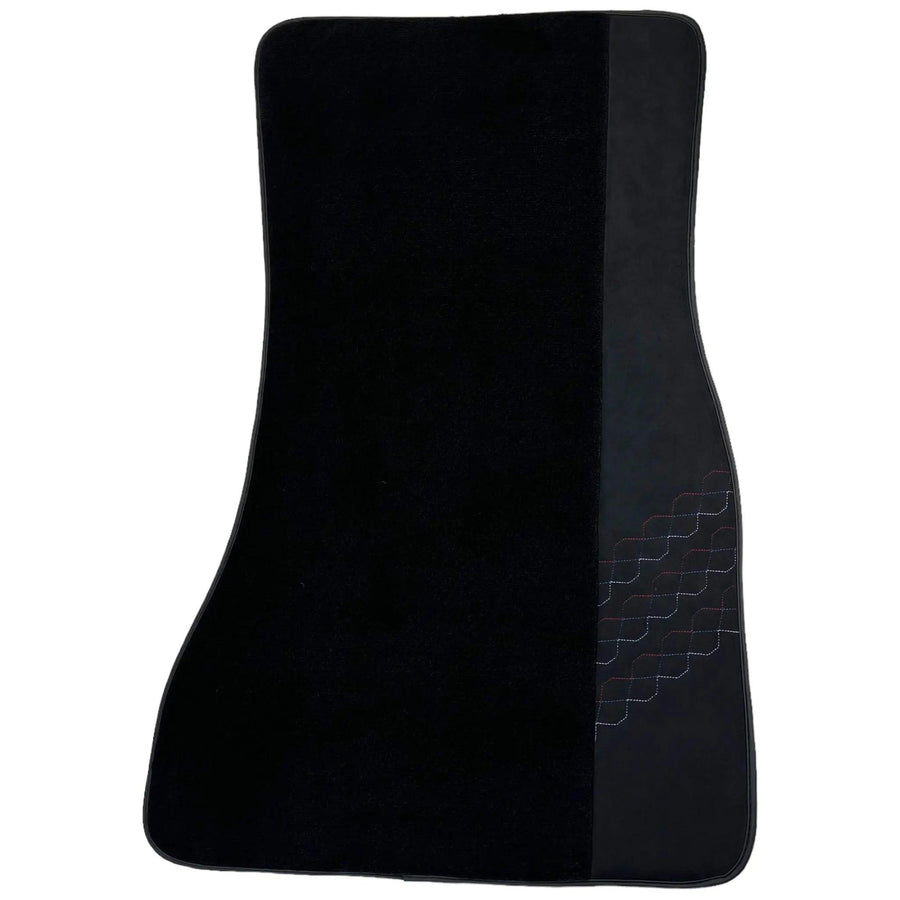 Black Floor Mats for BMW 5 Series G30 Sedan (2016-2023) with Alcantara Leather - AutoWin